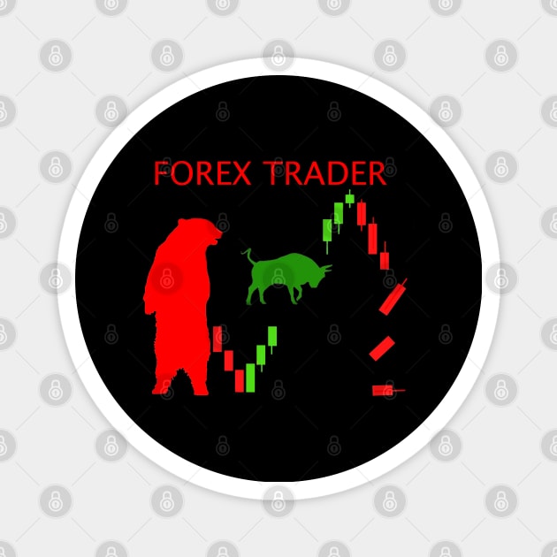 Forex Trader Bear Bull Magnet by Proway Design